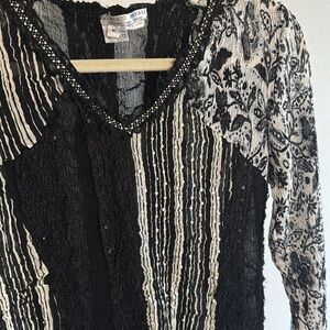 Sequins lace Alberto Malaki top size M